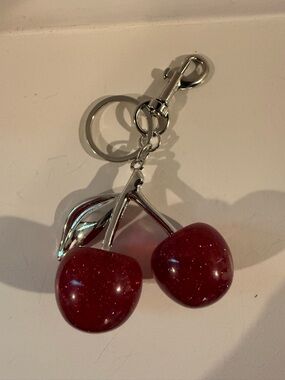 Cherry Charm keychain or handbag accessory